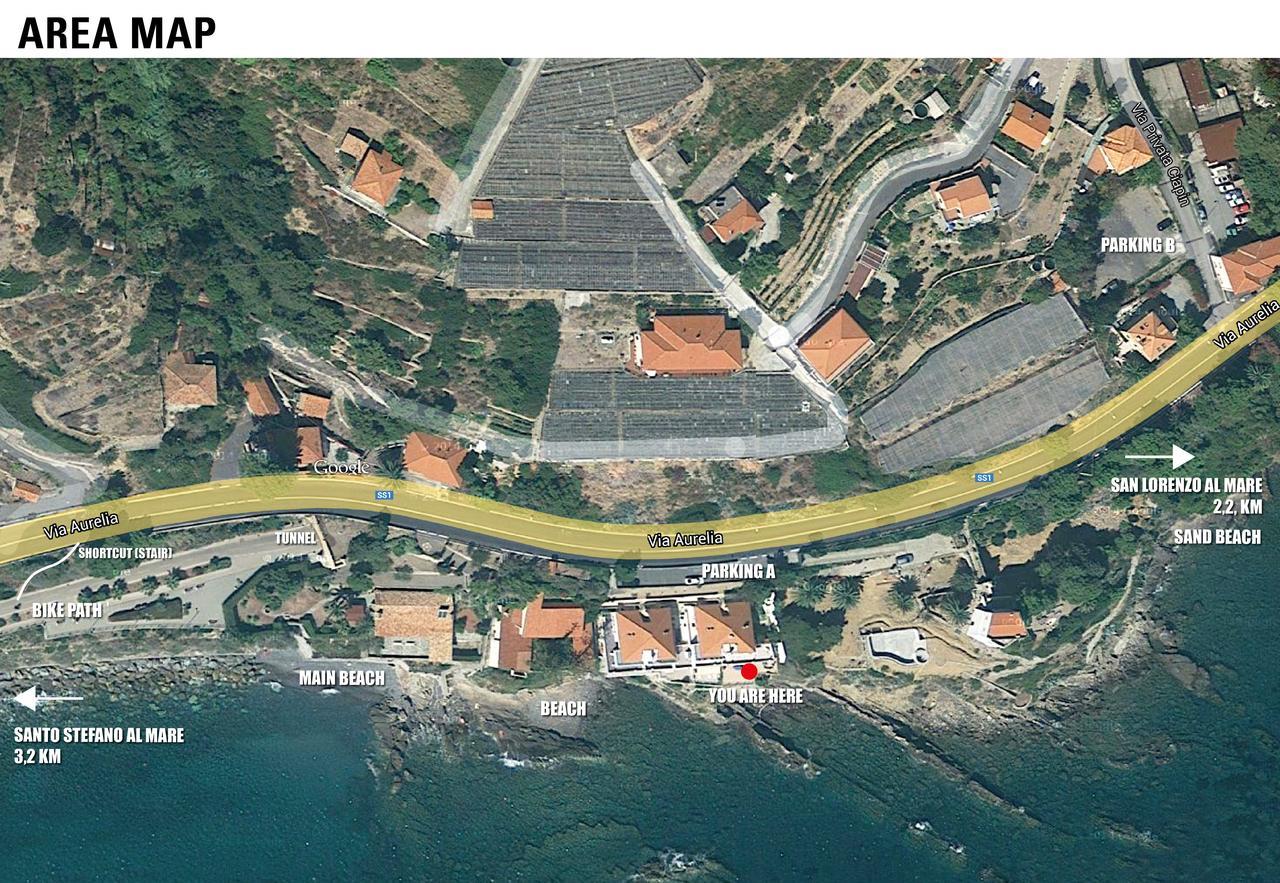 Seaside Holiday Apartment - Unique Location Cipressa Exterior photo